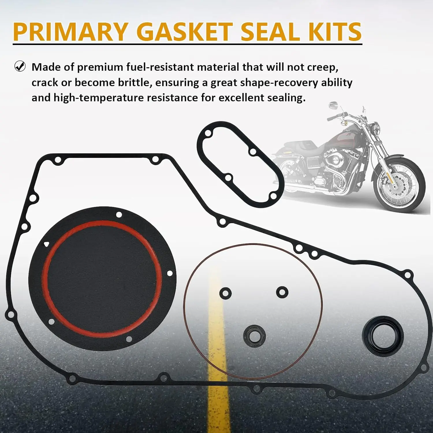 1999-2006 Softail Twin Cam & Dyna Primary Cover Gasket Kit Clutch Seal for Harley-Davidson 1999-2005 Dyna & 1999-2006 Twin Cam S