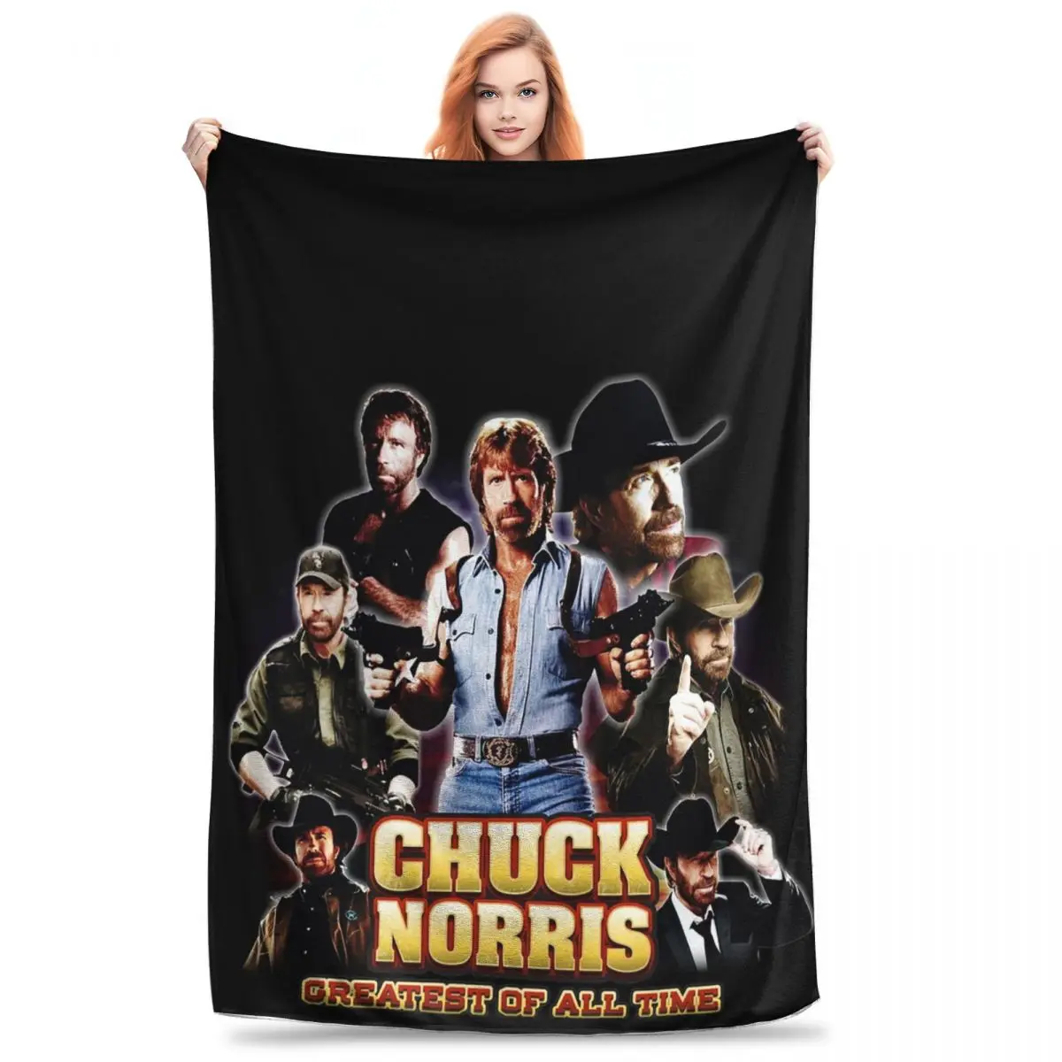 Chuck Norris GOA Blankets Fleece Portable Throw Blankets Sofa Throw Blanket For Home Bedroom Travel Throws Bedspread Quilt