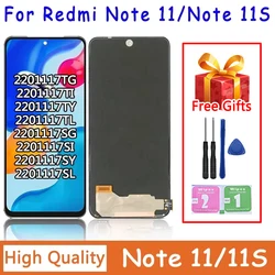 Test dla wyświetlacza Xiaomi Redmi Note 11 Note 112201117Szklany dotykowy Digitizer TG do Redmi Note 11S LCD z ramką