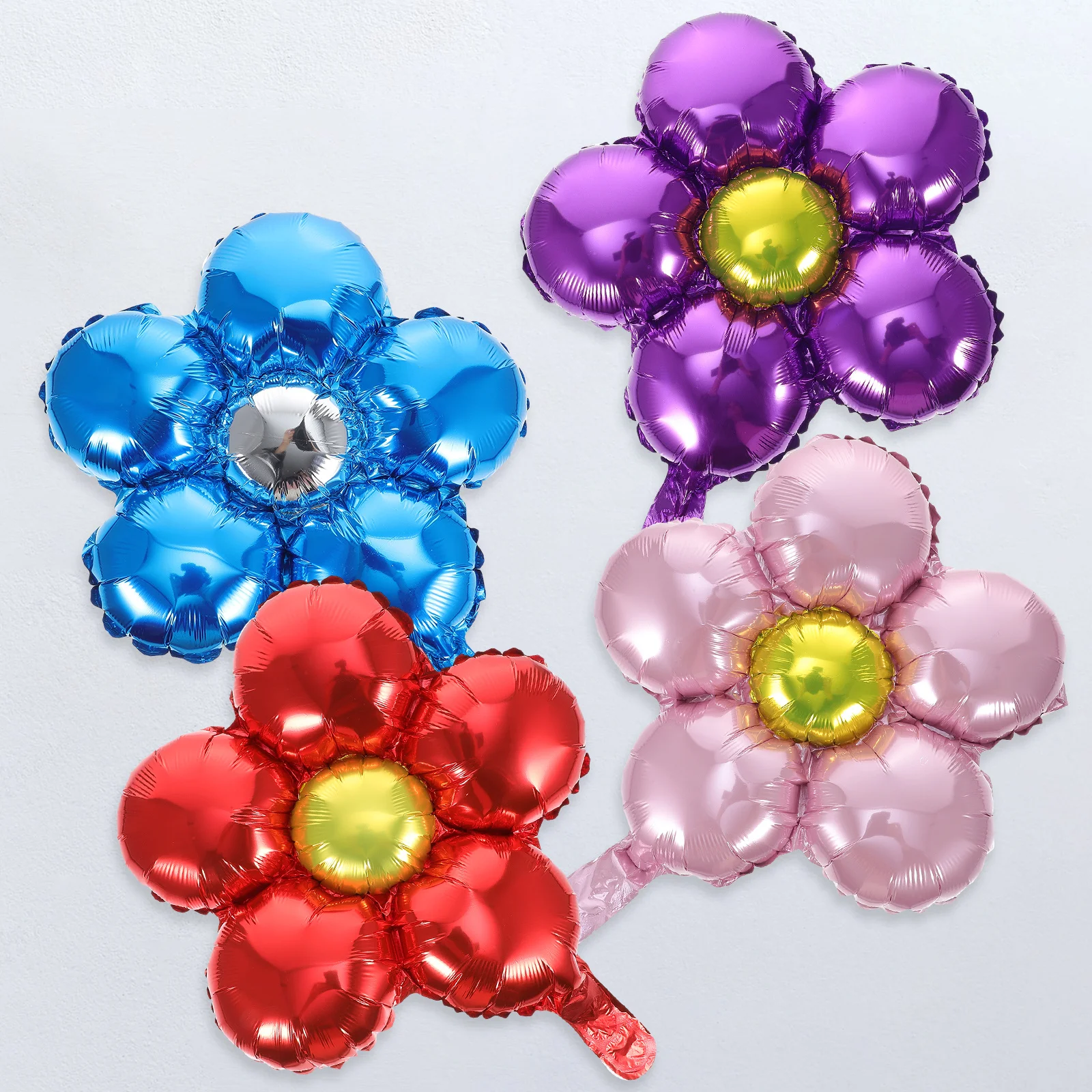 

12Pcs Party Balloons Aluminum Film Flower Balloons for Birthday Wedding Festivals Classroom Decoration Party Supplies
