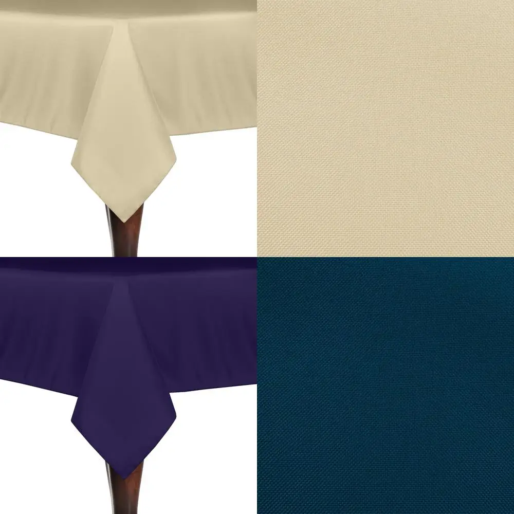 

Polyester Tablecloth 84x84 Square, Machine Washable, Stain and Wrinkle Resistant for Dining, Elegant Event Table Cover