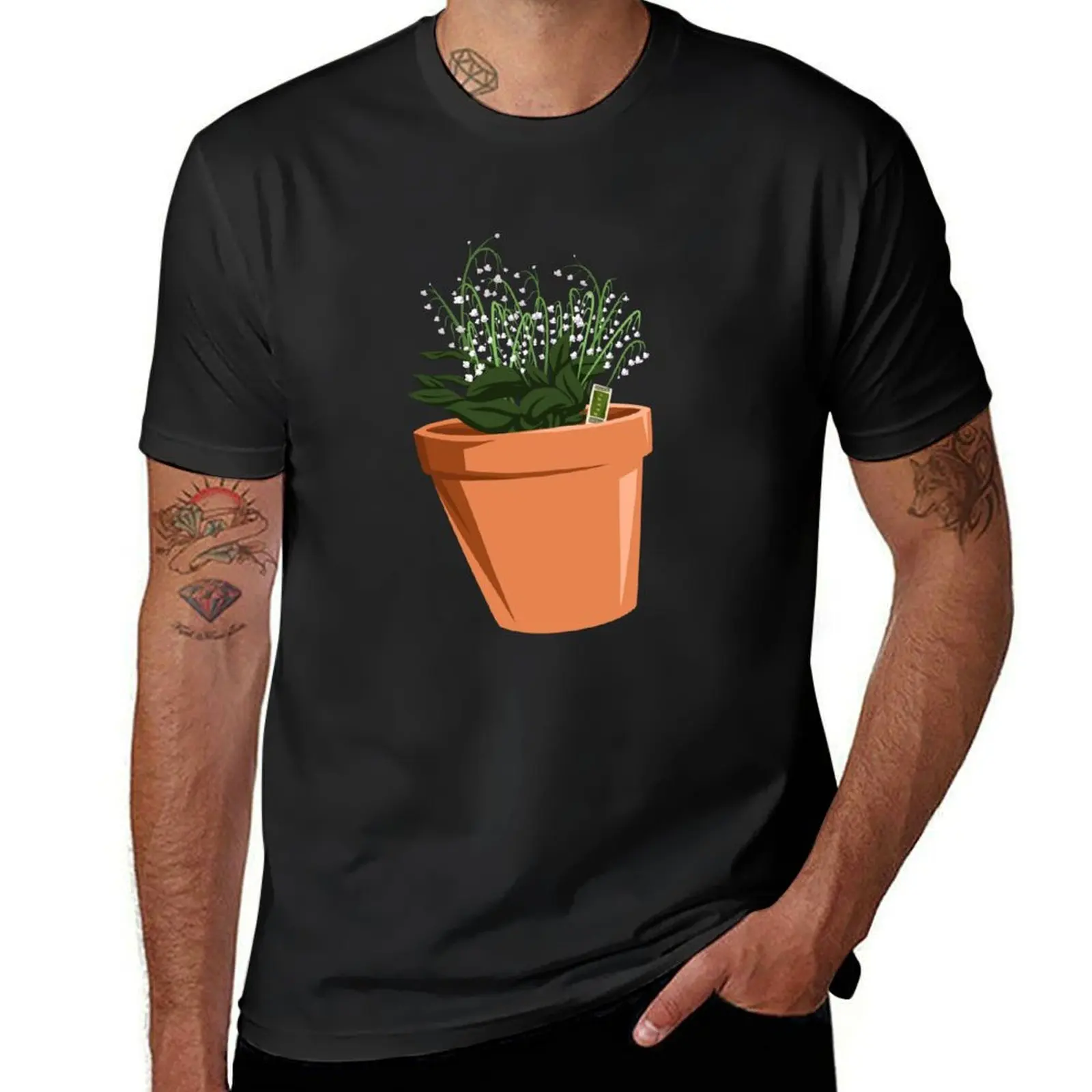 Lilly of the Valley T-Shirt summer clothes hippie clothes customs T-shirts for men cotton