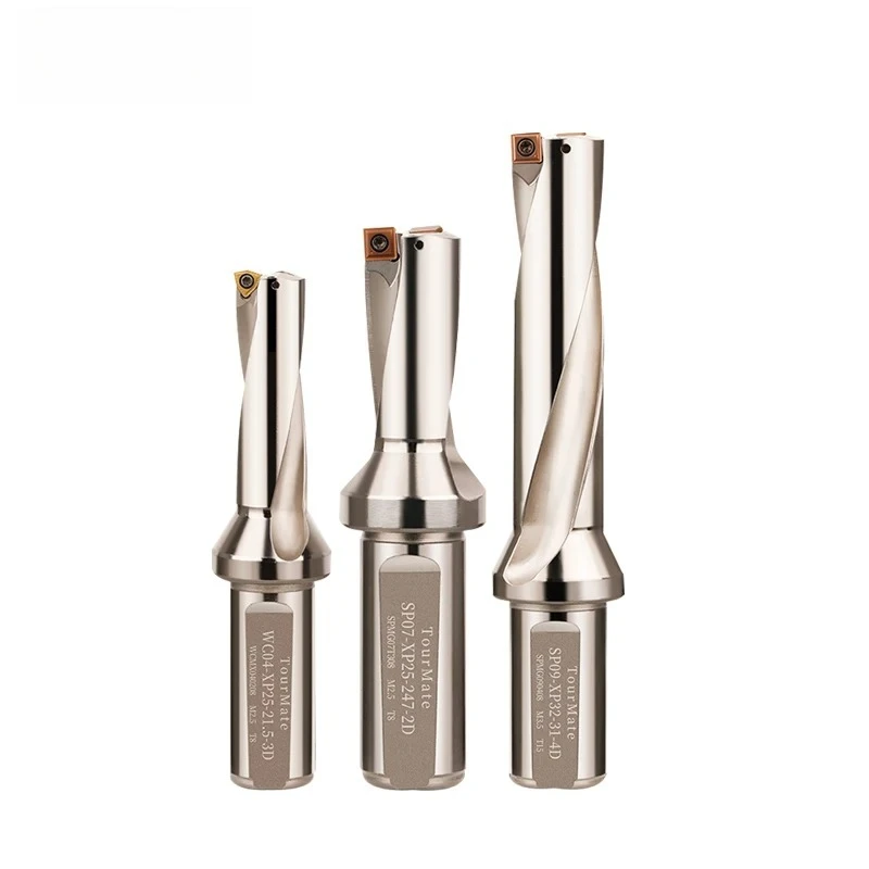 SP Series Indexable U Drill SPMG Insert Metal Drilling Bits 13mm-50mm Depth 2D 3D 4D 5D Machinery Lathes CNC Internal Water Tool