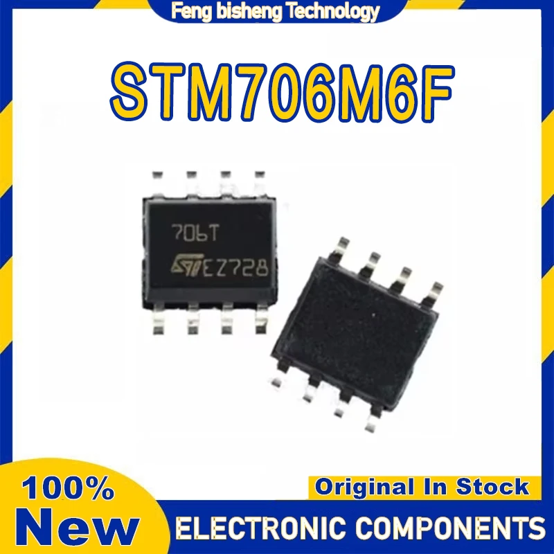 Puce de moniteur d'alimentation 706 SOP8 sérigraphiée STM706M6F