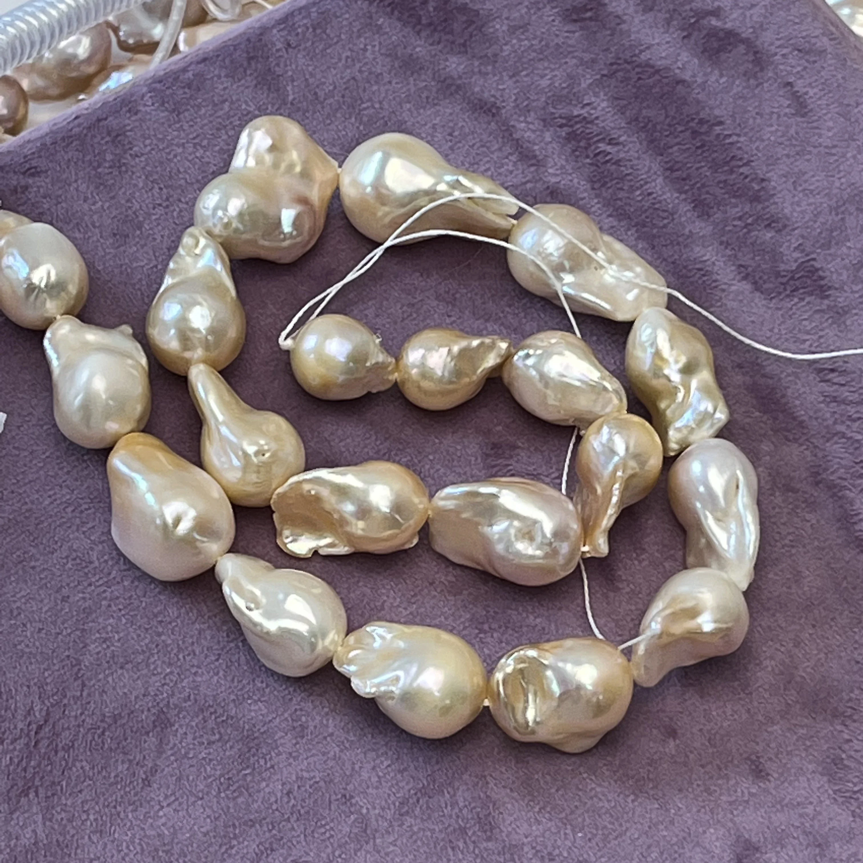 

Натуральный пресноводный оранжевый рыбий хвост в стиле барокко 15-20 мм 6А жемчужные бусины ювелирные изделия MakeDIY ожерелье браслет аксессуары подарок свадьба женщины