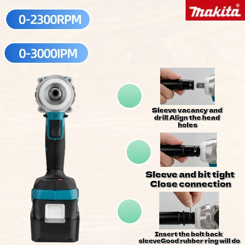 Makita DTW600 브러시리스 전기 스크루드라이버 기계 충전식 드릴 드라이버 Makita 18V 배터리 전동 공구와 호환 가능