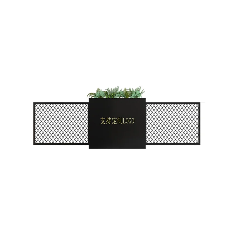 Customized outdoor wrought iron flower box combination, urban greening flower pot, flower bed sales building