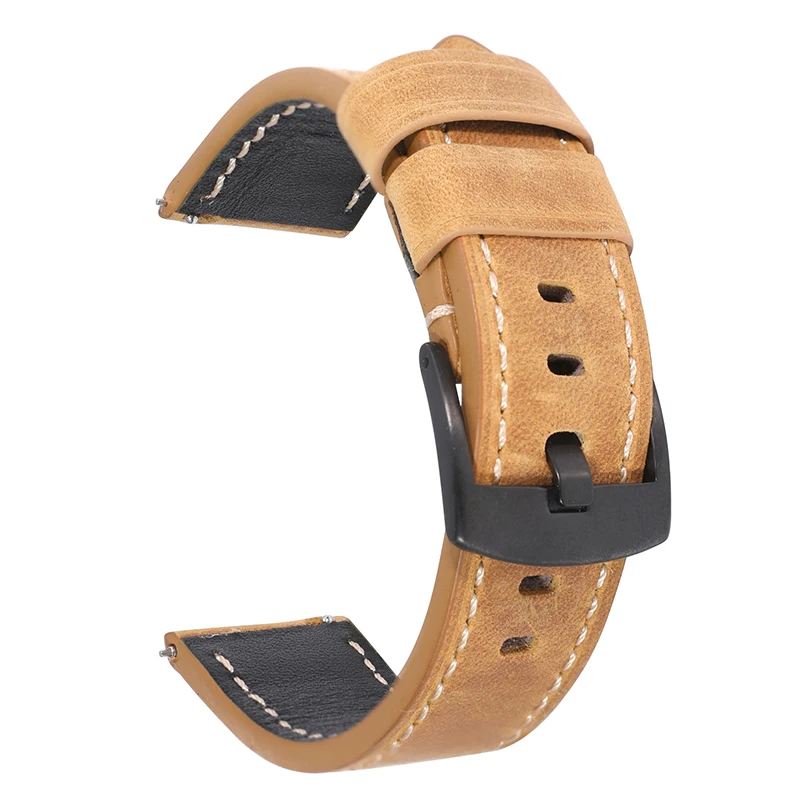Cinturino in pelle vintage per Samsung Galaxy Watch 20mm 22mm 24mm Accessori per cinturini modello Crazy Horse per Huawei Watch