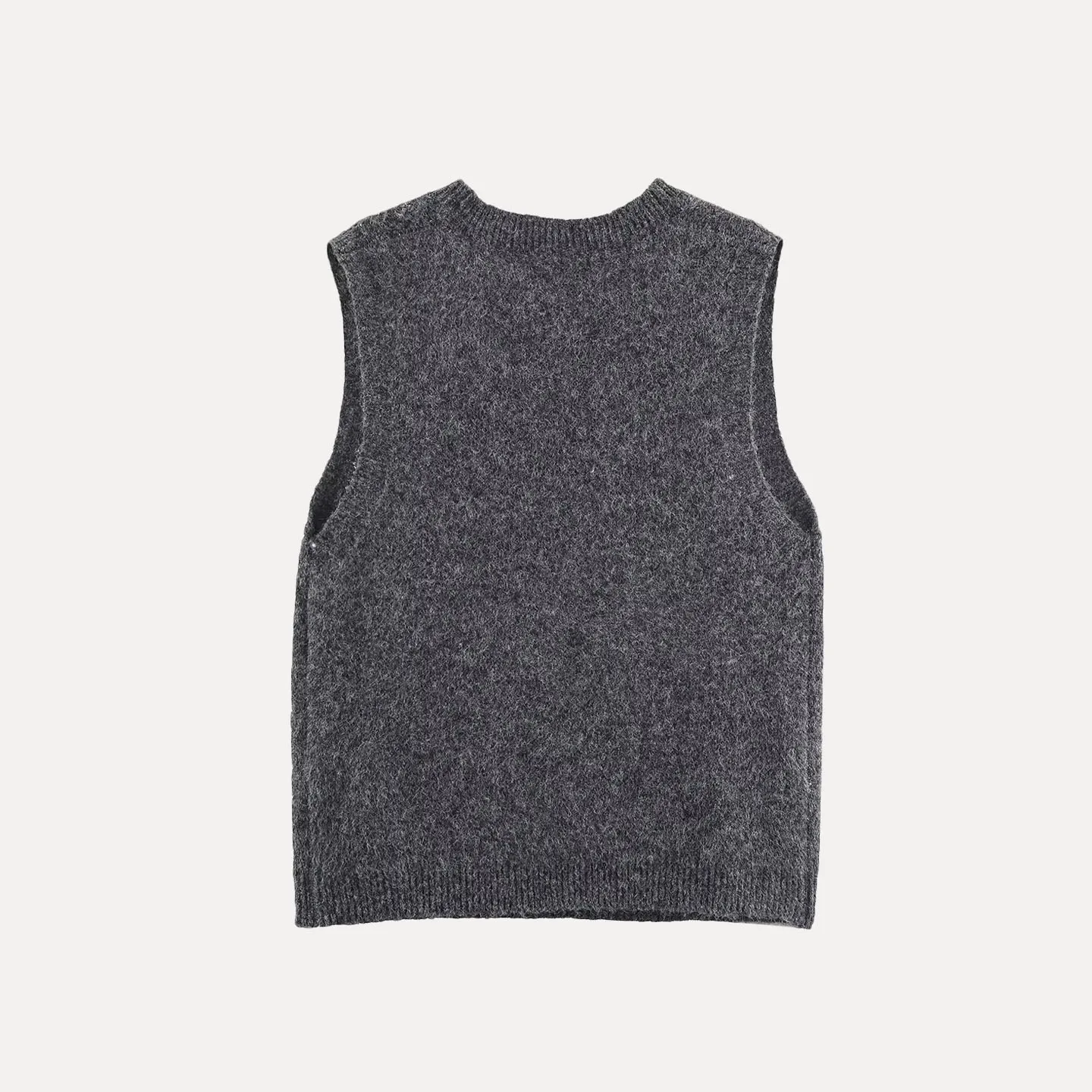 

2025 Autumn New Women's Knitted Commuter Vest Diamond Pattern All-Match Bright Sequin Knitted Vest round Ne No Button