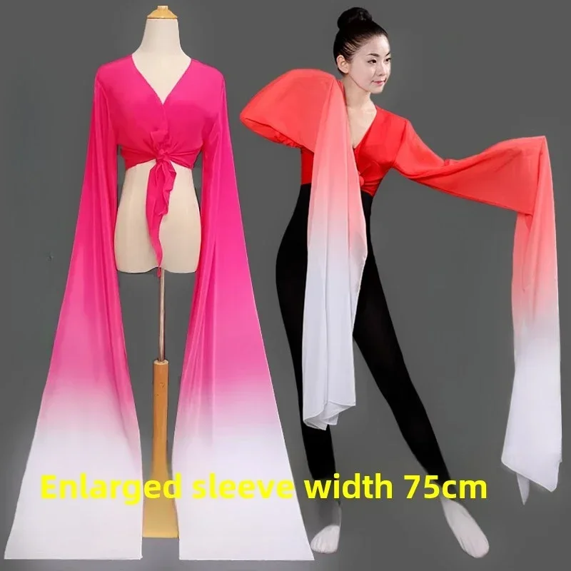 أكمام مائية ملابس الرقص الكلاسيكي ملابس الرقص الشعبية امرأة الوطنية يانغكو ملابس رقص مرحلة الأداء الزي ملابس هانفو