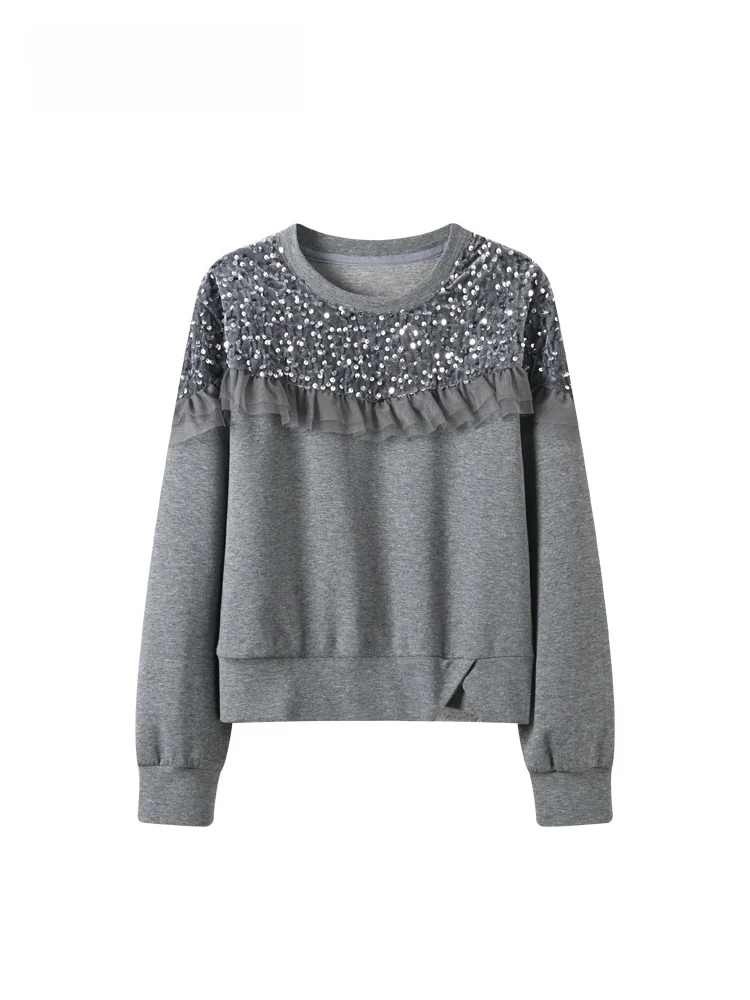 

Cara CLUB plus Size Long Sve Hoodie Women's Early Spring New Sle Faionable plus Size Sister Slimming Versatile Top