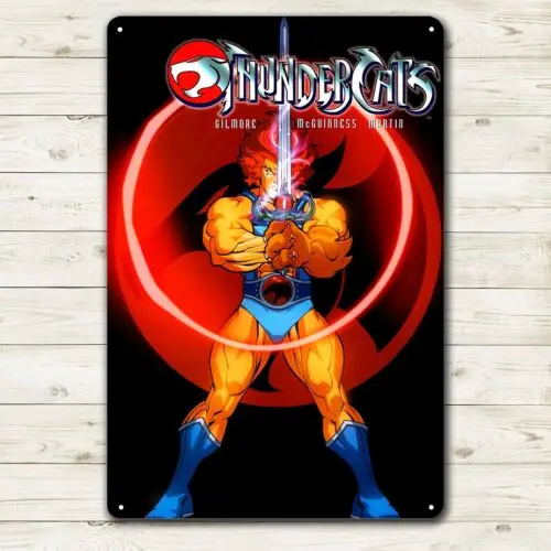 1 Uds., cartel de Metal de película de la serie de televisión Thundercats, cartel de estaño, placa coleccionable