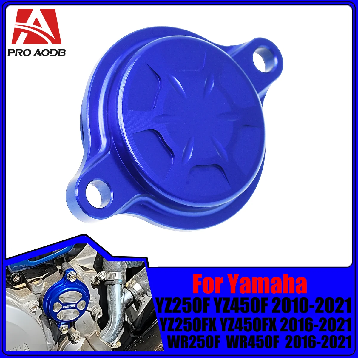 

For Yamaha YZ450FX WR250F WR450F YZ WR YZ250F YZ450F YZ250FX 250F 450F FX 2014-2021 CNC Aluminum Billet Oil Filteer Covers