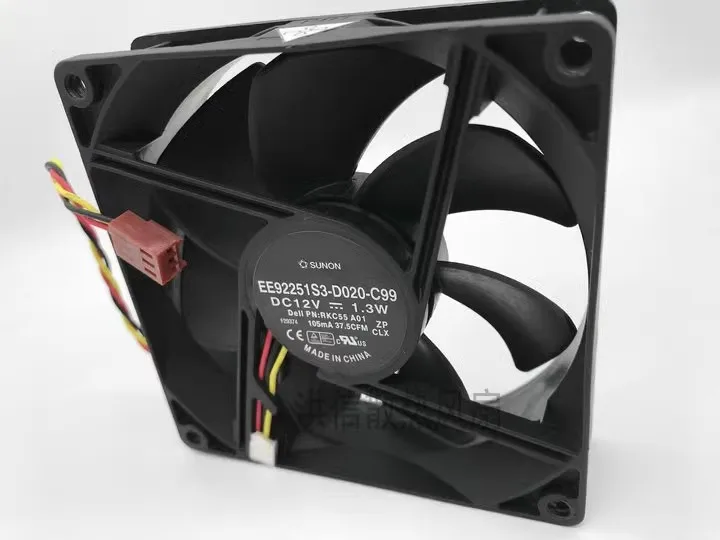 شحن مجاني الأصلي EE92251S3-D020-C99 9225 12V 1.3W 9CM مروحة التبريد