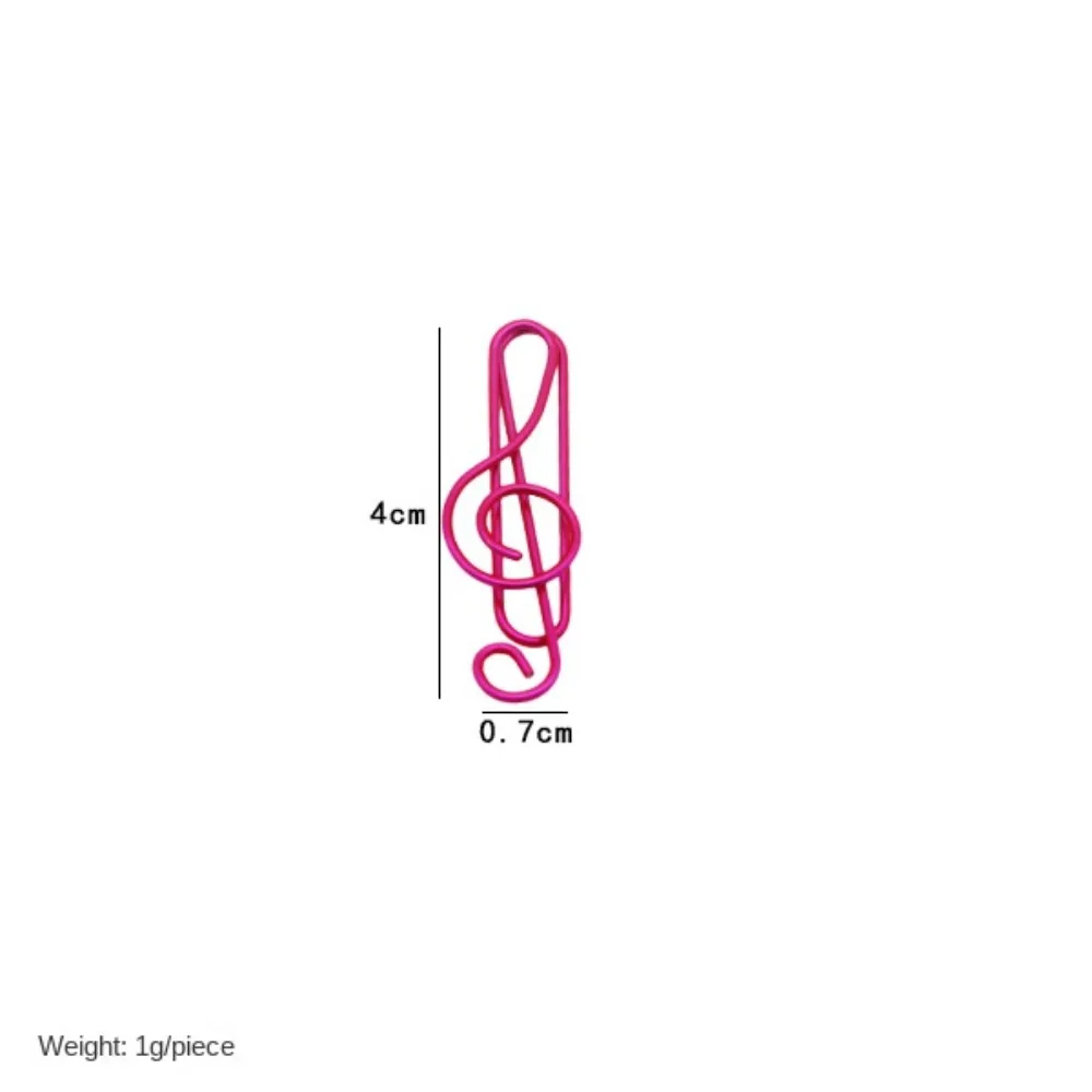 20PCS/Set Music Note Music Shape Paper Clips Metal Durable Music Note Metal Paper Clips Stationery Creative