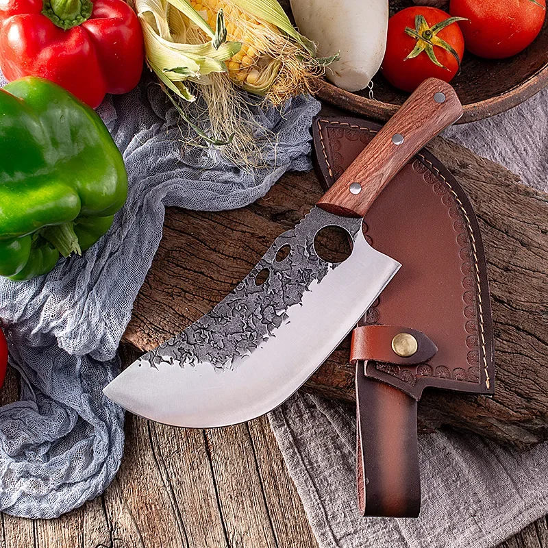 High Hardness Butcher Knife Forged Stainless Steel Meat Cleaver Bone Chopper Boning Cutting Slaughter Knives