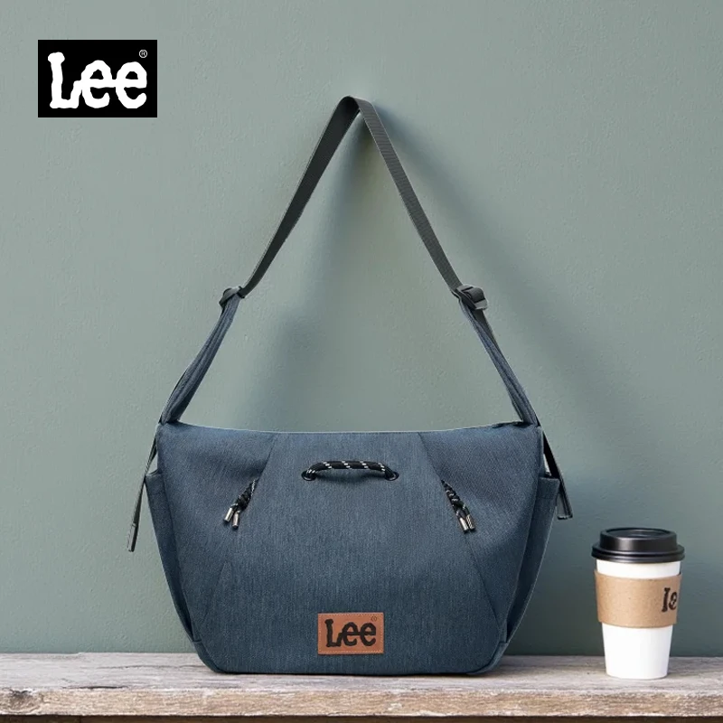

LEE Unisex Denim Hobo Crossbody Bags Waterproof Jeans Large Capacity Laptop One Shoulder School bag Crescent Dumpling Bag
