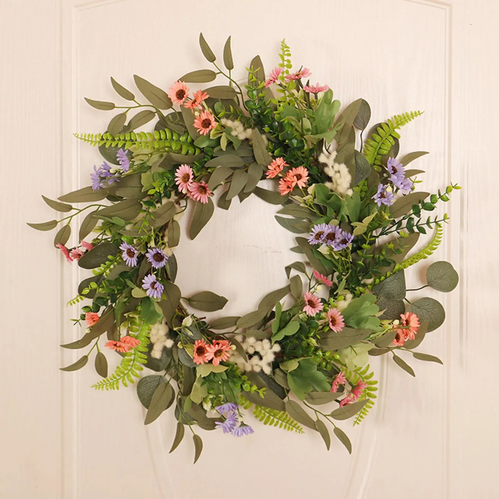 

Eucalyptus Wreath Artificial Flower Wreaths Farmhouse Front Door Garland Garden