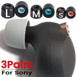 3-1Pairs Wireless Earphone Eartips for Sony Sony WF-1000XM5 Soft Memory Foam Earbuds Replaceable Anti-Slip Headphones Earplugs