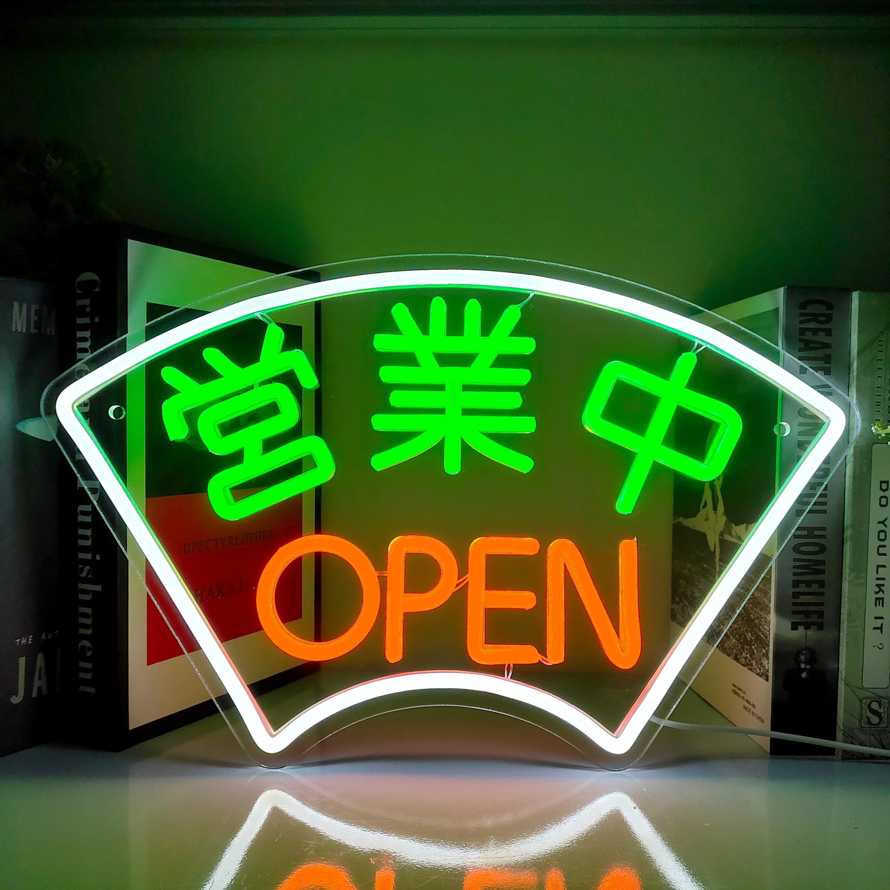

Japanese Open Neon Sign LED Neon Light USB Powered Dimmable for Restaurant Bar Shop Garage Workshop Business Decor Commercial