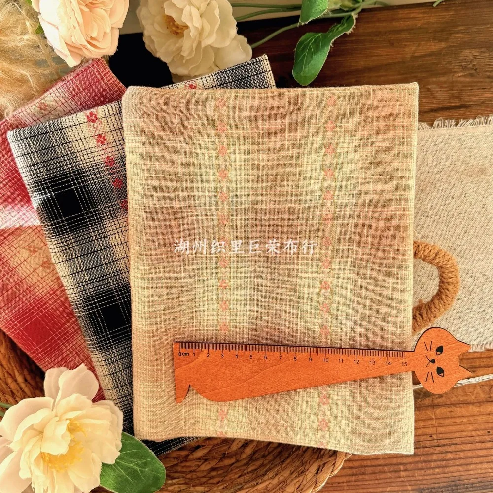New Cotton Jacquard Woven Fabric For Shirt Dress Skirt Kids Clothing DIY Craft Tablecloth Sewing Cloth