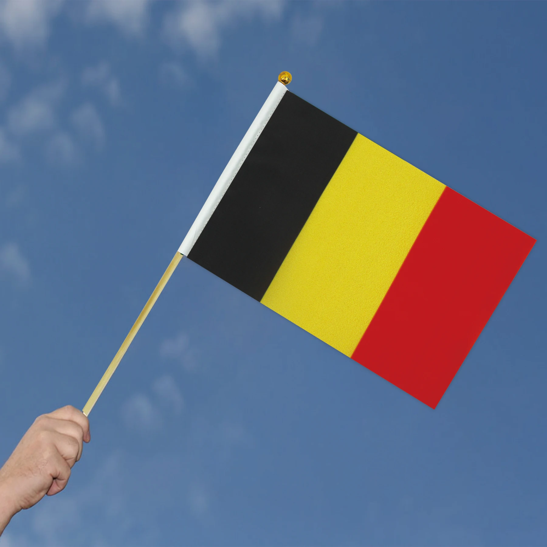 Belgium 14x21CM Hand Flags National Flags For Indoor and Outdoor Decorations(10pcs/1set)