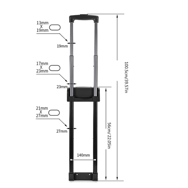 Suitcase Telescopic Handle Replacement Part Suitcase Pull Rod Spare Replacement Part Travel Luggage Telescopic Handle