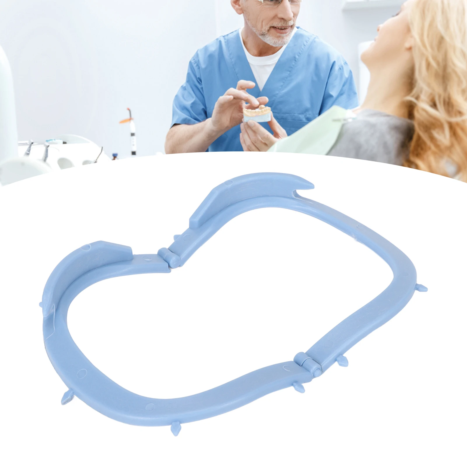 Rubber Dam Holder Rubber Dam Sheets Frame Folding Reusable Oral Care Tool Accessories Dental Dam Holder Blue
