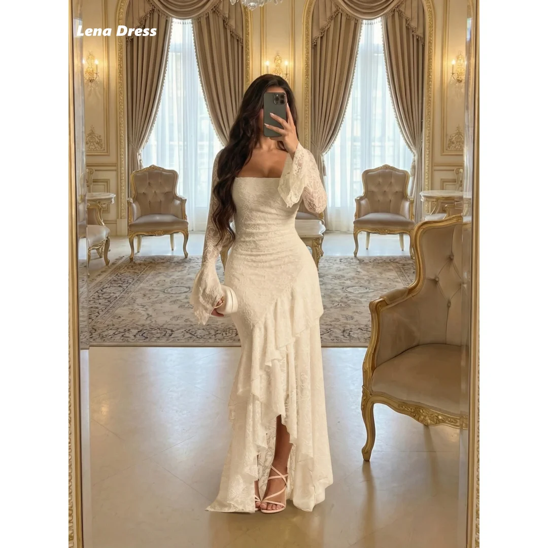 

Lena Side Slit Luxury Elegant Party Dresses for Wedding Woman Customized Women's Evening Dress for Weddings Fish Tail Ball Gowns