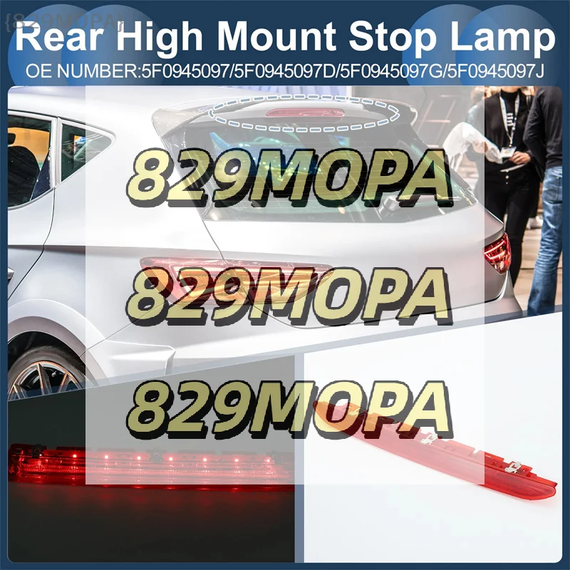 

【829MOPA】3-я светодиодная стоп-сигнальная лампа (задний габаритный фонарь) для Seat Leon SC ST 5F 2013-2020, 5F0945097, красная