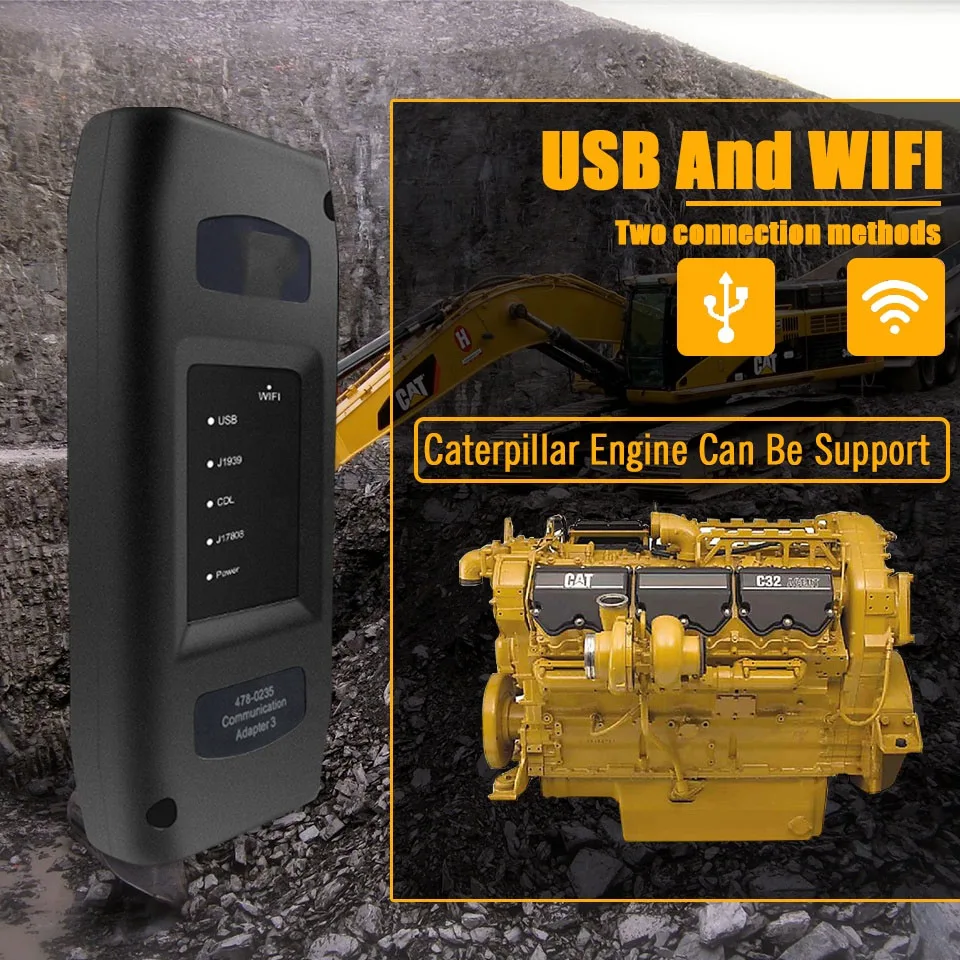 ET-4 Excavator Diagnostic Tool ET4 Communication Adapter 478-0235 4780235 Diagnostic Tools for CAT