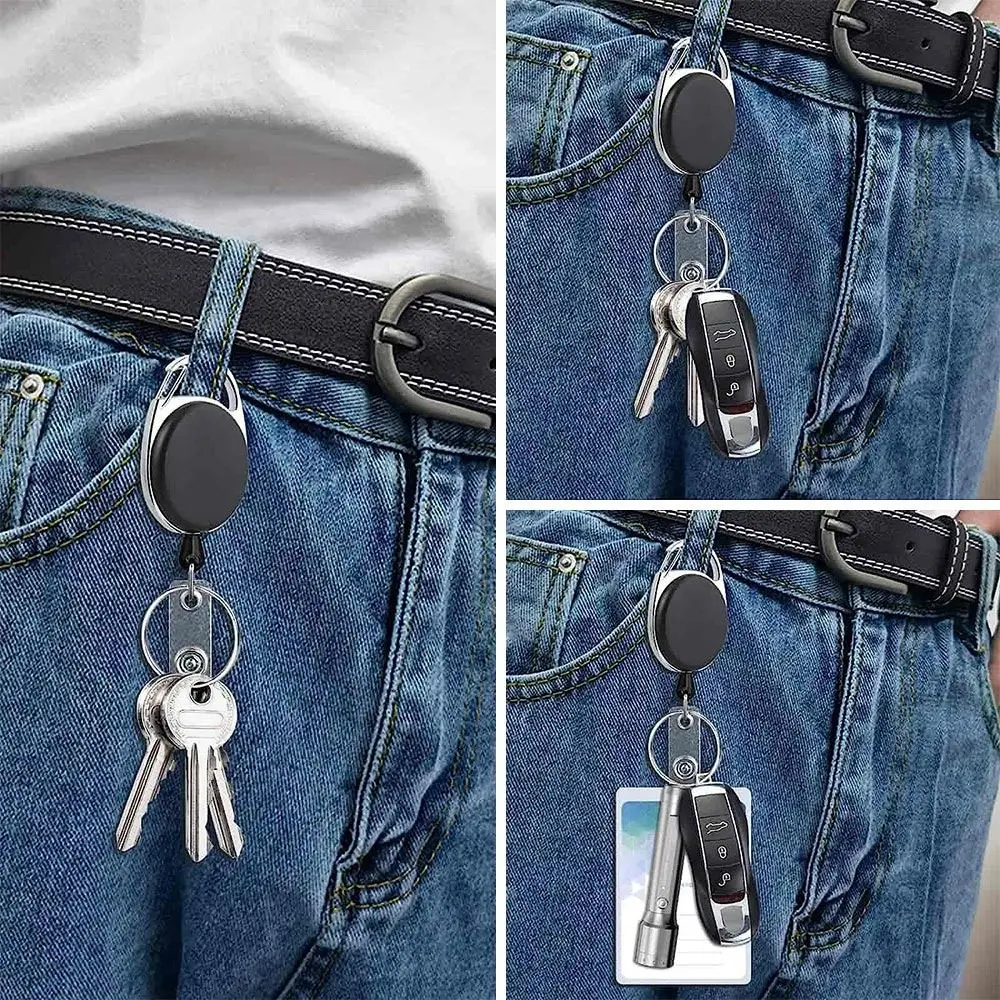 Credit Card Cover Retractable Retractable Badge Holder Oval Multiple Colors Badge Reel Clip Badge Clip Office Supplies