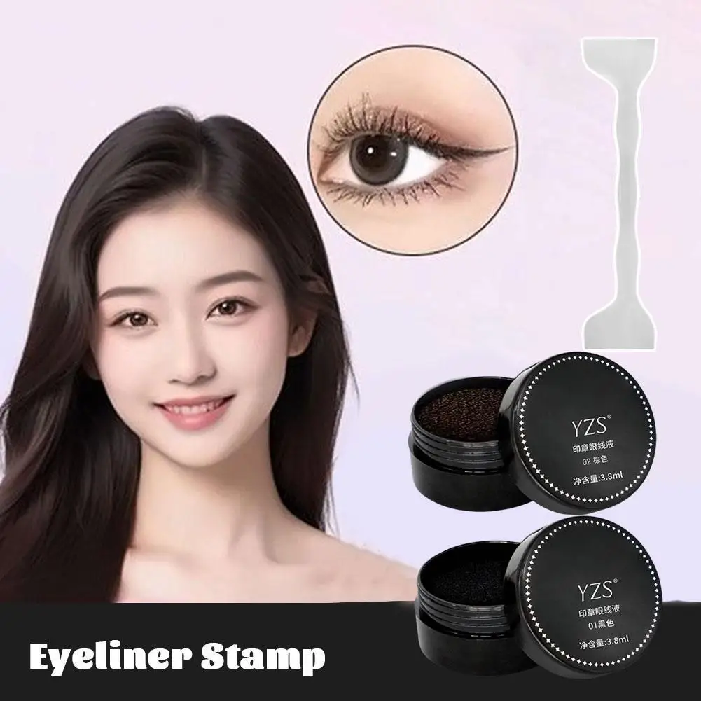 Double Ended Lagere Wimper Eyeline Siliconen Stempel DIY Make Wimpers Beginer Zwart Sjabloon Eyeliner Eye Tools Seal Lijn N1U8