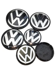 4 SZTUK 56mm 65mm 70mm Dla Volkswagen VW Oryginalne kołpaki kół samochodowych Pokrowce na środki kół Odznaka Odznaka Auto Kołpaki piasty Emblemat Wymiana