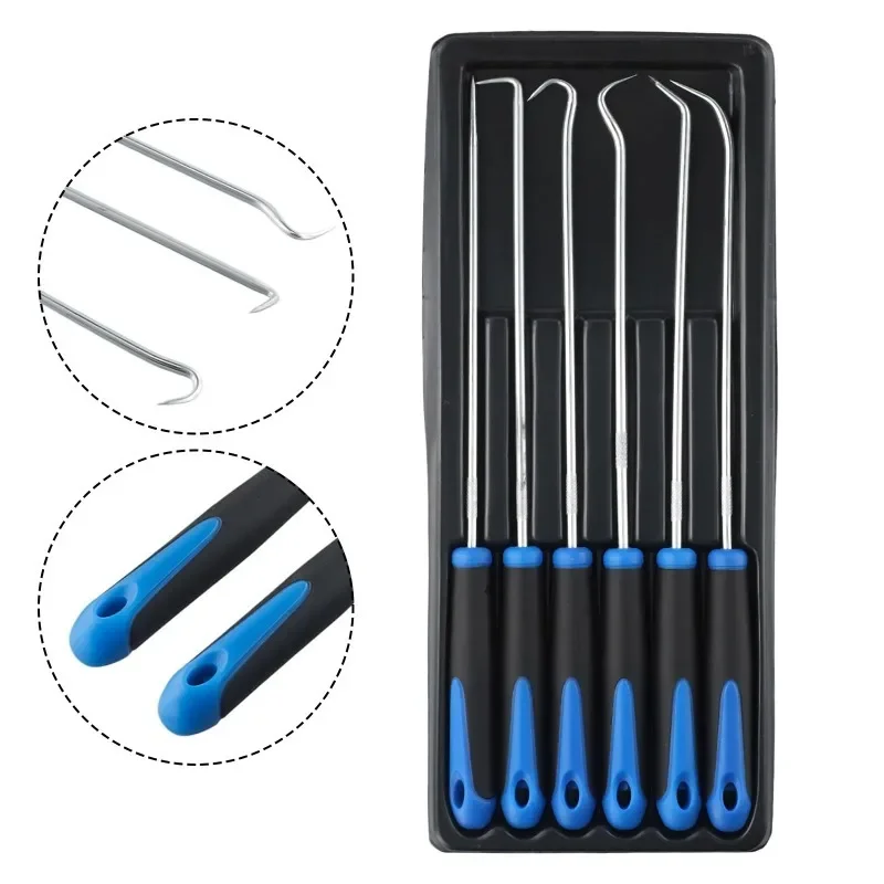 

6PCS Specifications Type Applications Oil Seal Tool Set Duty Hook Gasket Pick Set Puller Remover Tools Straight Pick