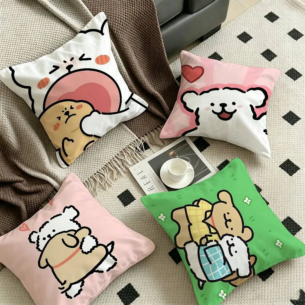 M-Maltese Cushion Cover Pillow Cover Decor Pillowcase Printed Cushion Case for Couch
