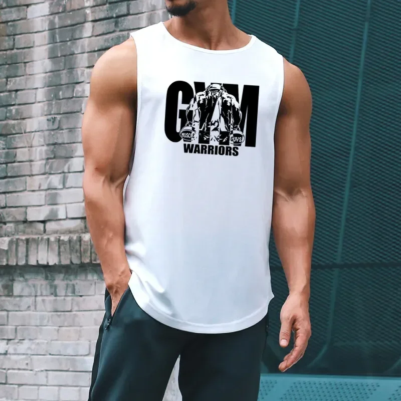 Herren Mode Grafik Gym T-Shirts Mesh Singlets Canotte Bodybuilding Stringer Tanktop Männer Fitness Shirt Muskel Ärmelloses Unterhemd
