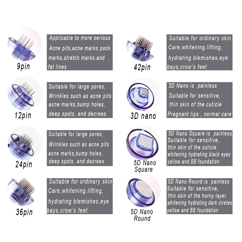 10/50/100Pcs Dr. Pen A6 Bayonet Needle Cartridges for Electric Derma Pen Beauty Microneedling MTS Skin Care 12 36pin Nano ULTIMA