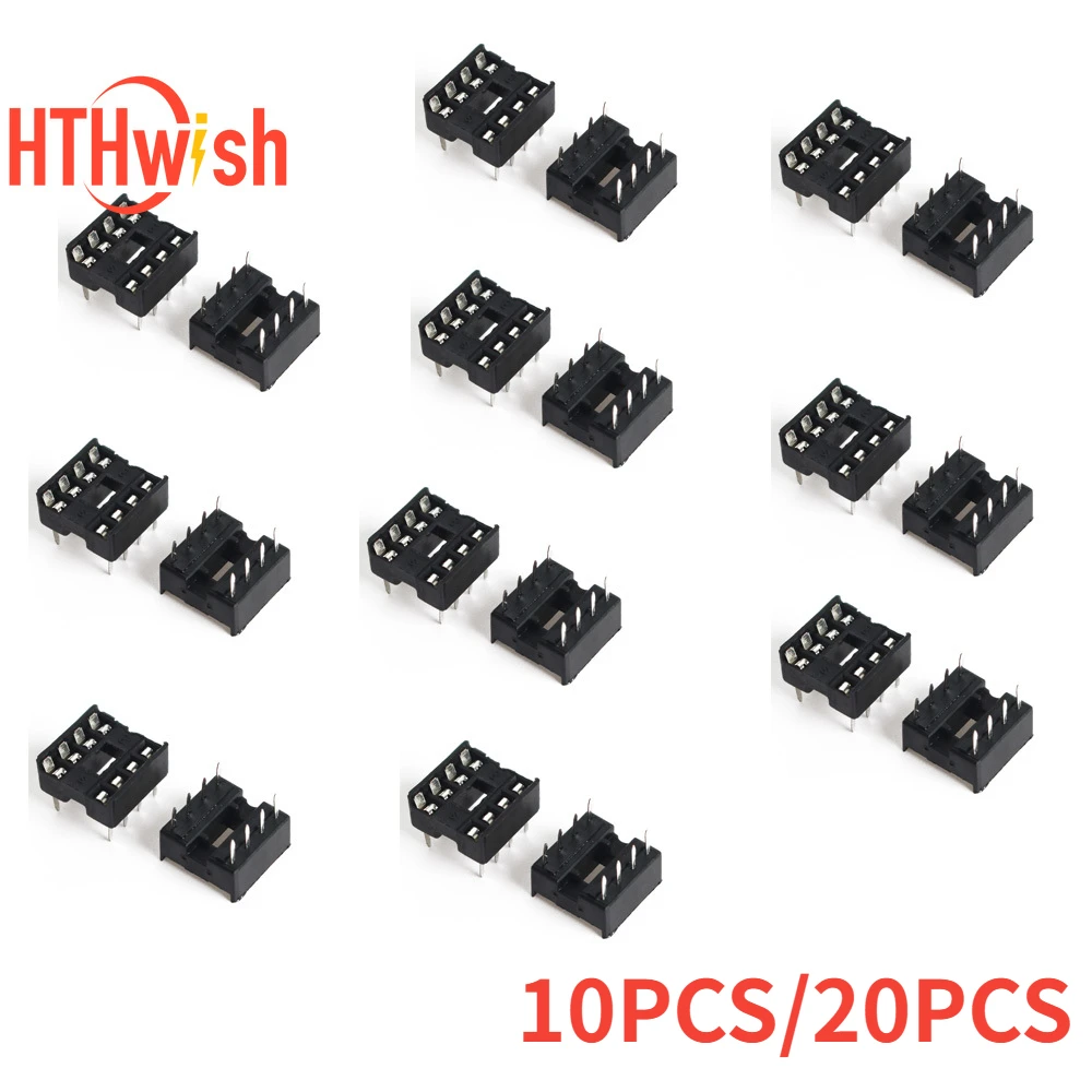 10PCS / 20PCS  8 Pin DIP-8 8DIP 8 DIP IC Sockets 2.54MM Adapter Solder Type