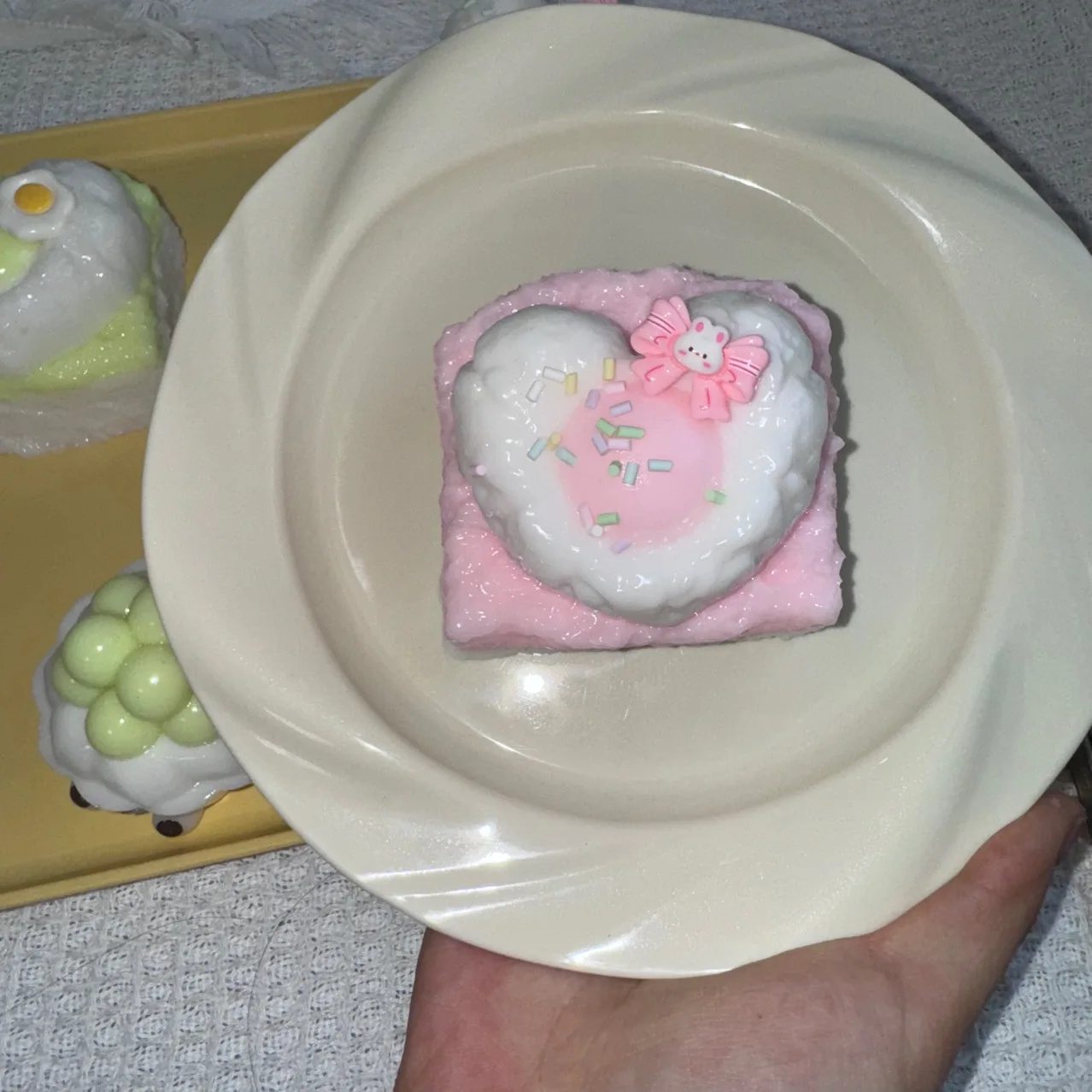 Giant Pink Heart Shaped Egg Squishy Toy – Large Size Soft Silicone-Like Stress Relief Squeeze Toy, Cute and Fun for Relaxation &