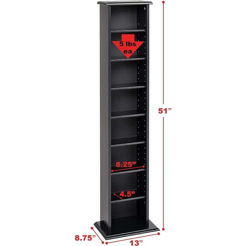 Torre Slim Multimedia Storage, Preto, Slim