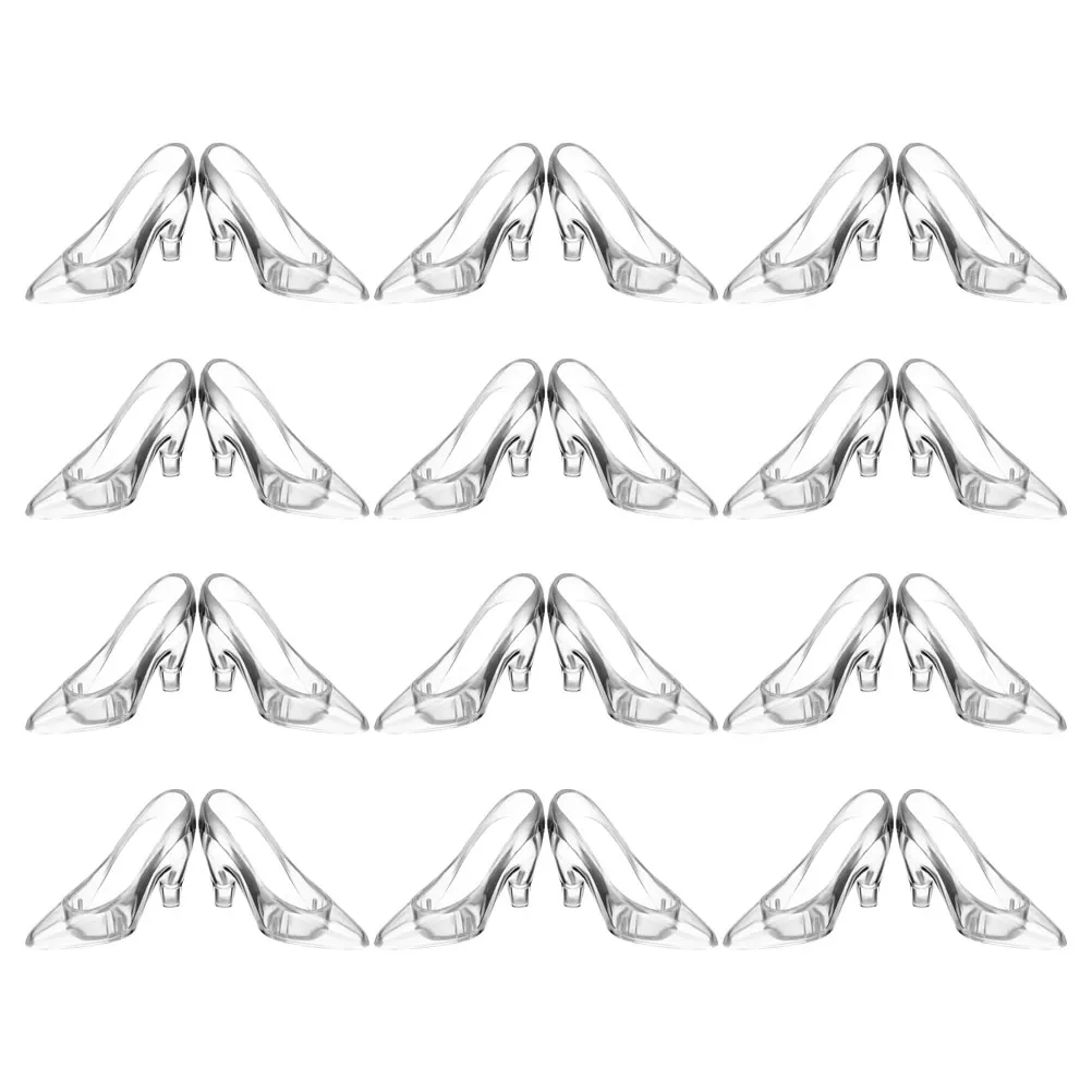 

Creative 24Pcs Shoe Ornaments High Heel Handcrafted Crystal Decorations for Home and Weddings