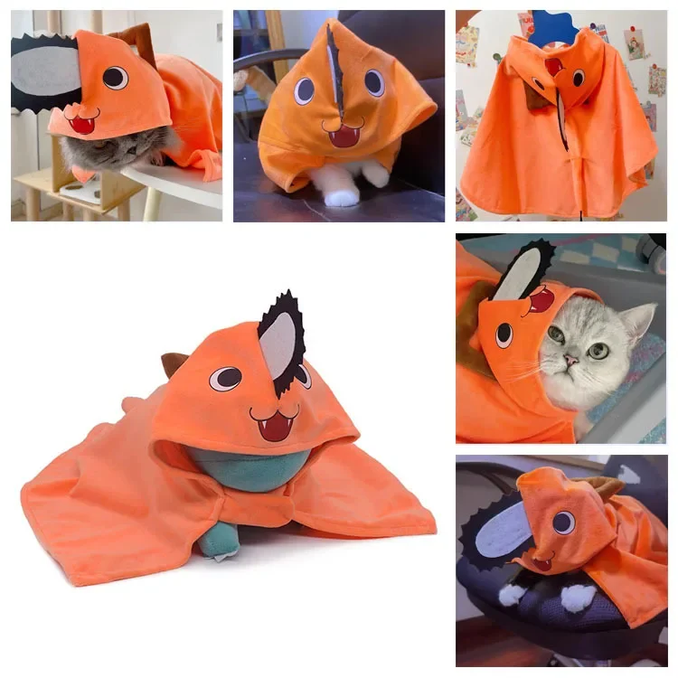 Dog Japanese Anime Cosplay Costume Chainsaw Man Pet Clothing Halloween Cat Cloak Cute Role Play Photography Props Pet Supplies