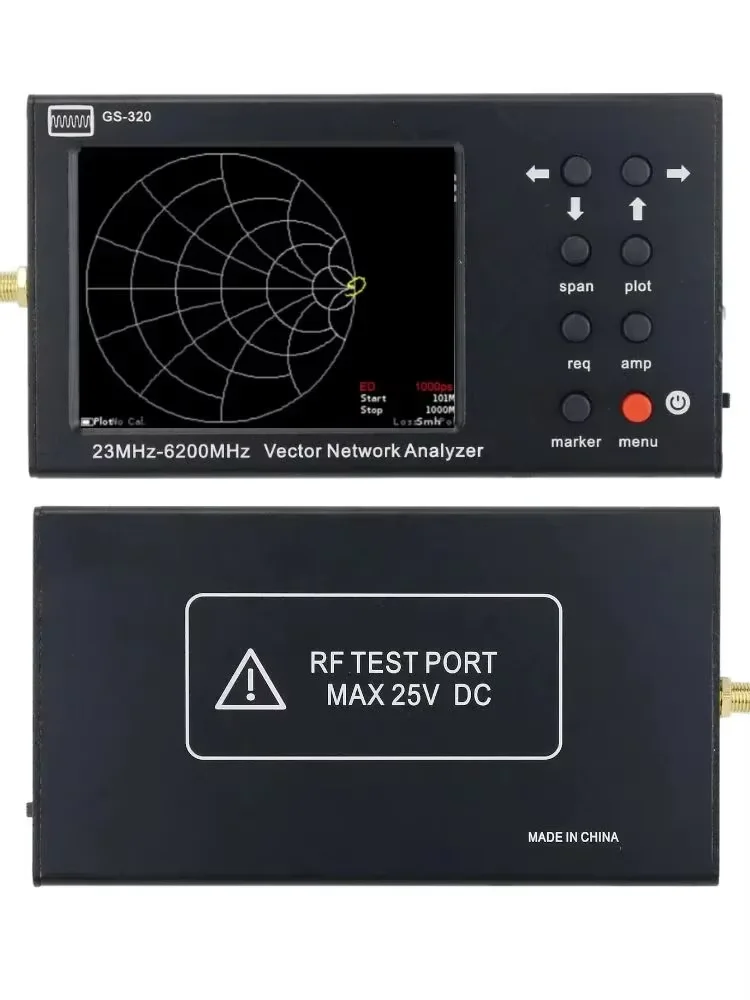 Imagem -06 - Htool Gs320 Analisador de Rede Vetorial 6ghz Antena rf Medição de Tensão Kit Calibrador de Relação de Onda Permanente Carga Curta Aberta 50o