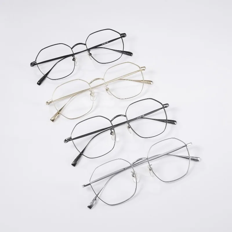 

Titanium Polygonal Ultra Light Glasses Frame for Men Myopia Reading Eyeglasses Women Optics Prescription Personalized Eyewear