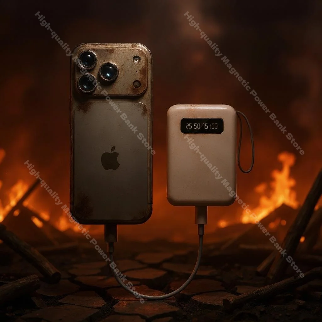 

Best 50000mAh Ultra Slim Mini Power Bank with 4 Built-in Cable Cute Mini Portable Charger for IPhone Fast Charging Pocket-Sized