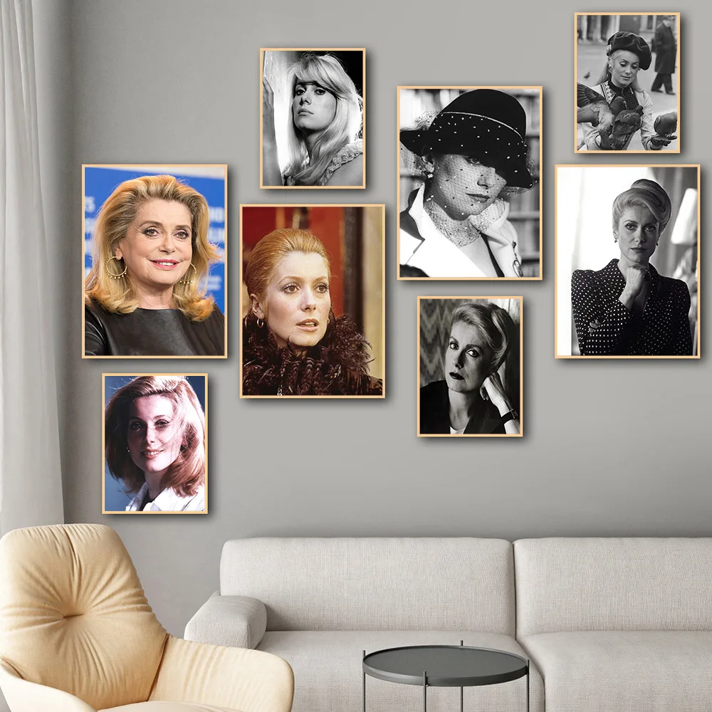 Catherine Deneuve French Actress Art Print Poster Fans Collect Gift Canvas Painting Home Decor Wall Picture