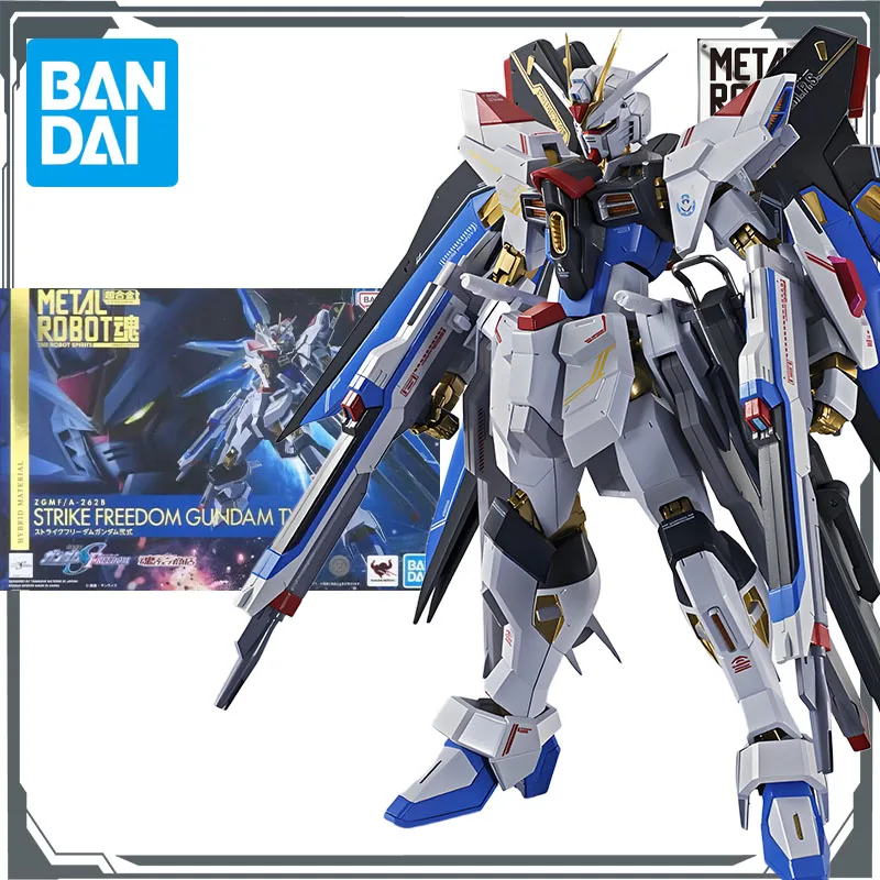 

Bandai Original Mobile Gundam METAL ROBOT ZGMF/A-262B STRIKE FREEDOM GUNDAM TYPEⅡ Anime Action Figures Toys for Boys Gift Model