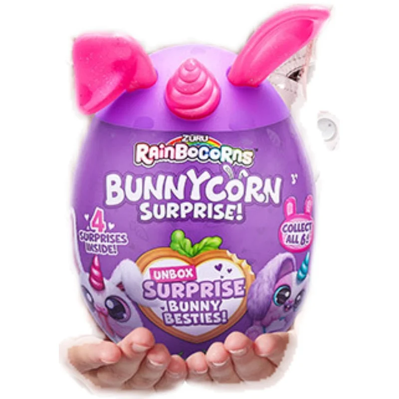 ZURU Rainbocorns Bunnycorn sorpresa familia de conejos 4 sorpresas dentro de huevos caja ciega muñecas juguetes niñas Halloween regalos de navidad