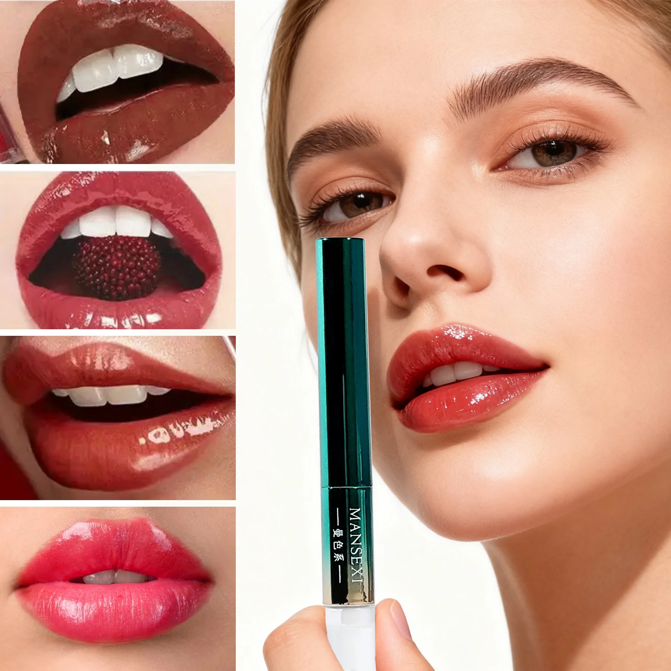 Dual-effect Lip Makeup: One tube for two looks. 4 colors, matte and glossy finishes, switch them as you please.